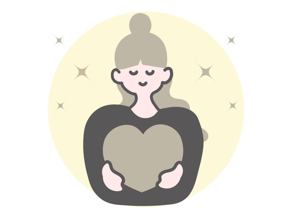 ハートを抱える女の子